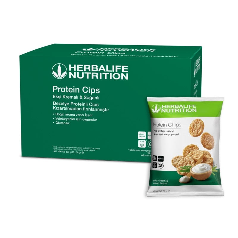 Ekşi Kremalı & Soğanlı Protein Herbalife Cips 10'lu Koli