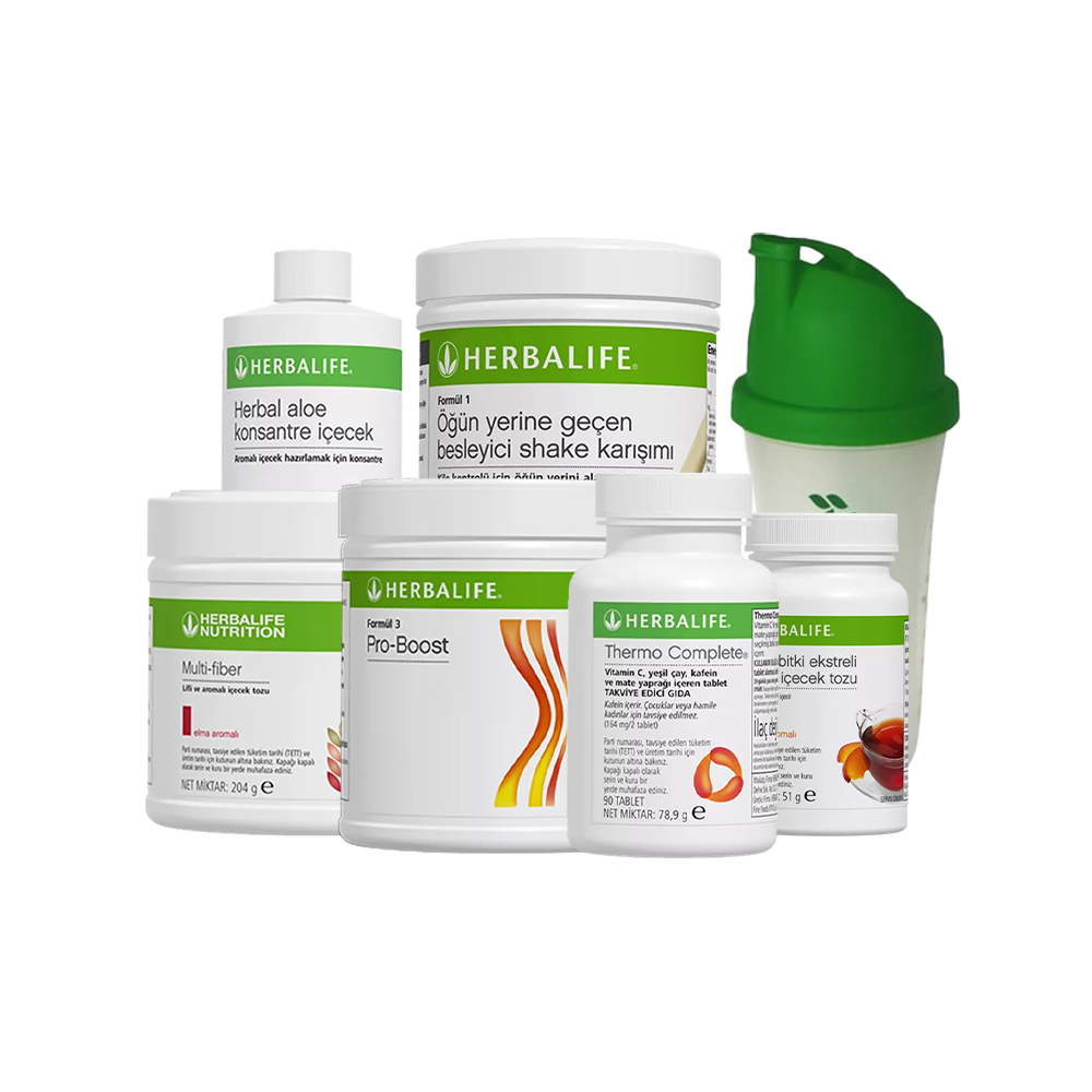 HerbaFit Set + Shaker Hediye (Aşağı Kilo Kontol)